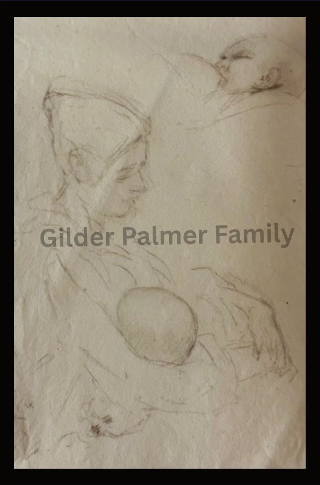 Watercolor Study Portrait of Helena de Kay Gilder