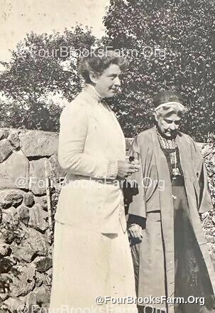 First Lady Frances Folsom Cleveland with Helena de Kay Gilder at Four Brooks Farm