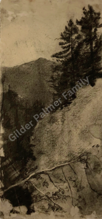 Charcoal Sketch Of The Adirondack Valley
