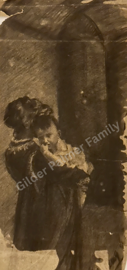 SELF PORTRAIT OF HELENA DE KAY GILDER HOLDING RODMAN PREGNANT WITH RICHARD WATSON GILDER JR. 1879
